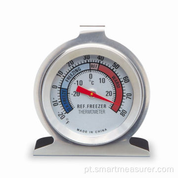 Termômetro de geladeira bimetálico em aço inoxidável